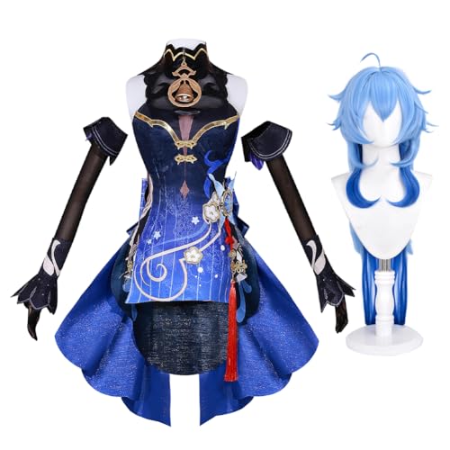 Lzrong Ganyu Cosplay Kostüm Komplettes Set Ganyu Neues Hautkleid für das Hailantern Festival Kostüm Halloween Comic Con Anime Spiel Cosplay Kostüm von Lzrong