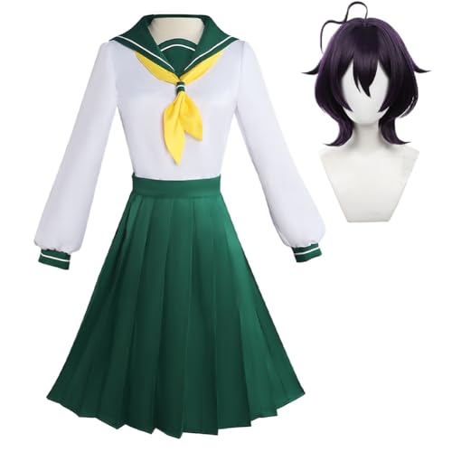 Lzrong Gushing over Magical Cosplay Kostüm Set, Hanabishi Haruka Uniform Rock mit Perücken Anzug Halloween Karneval Party Dress Up Outfits Komplettset von Lzrong