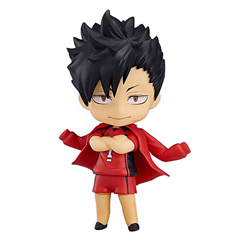 Lzrong Haikyuu Figur Kuroo Tetsurou Actionfigur Anime Charakterstatue bewegliche Gelenke Austauschbare Gesichter Haikyuu!! Merch von Lzrong