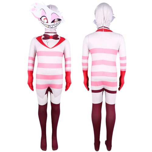 Lzrong Hazbin Hotel Cosplay Overall Anzug Alastor Anime Jumpsuit Full Set Karneval Halloween Kostüme für Unisex Erwachsene 110cm-180cm von Lzrong