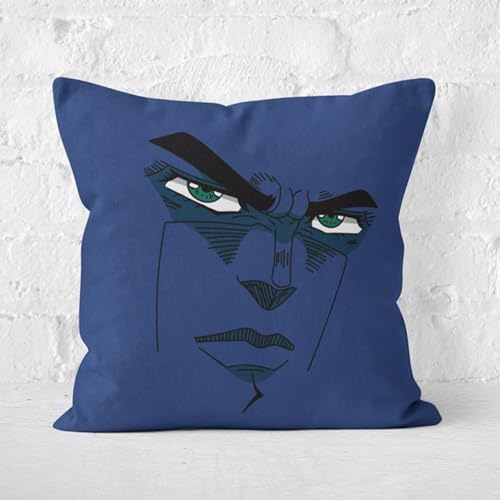 Lzrong JJBA Figur Kissen Soft Throw Pillows Giorno Giovanna Kissen Gefülltes,Anime Kissen Kujo Jotaro Nickerchenkissen Sofakissen Bett Büro Dekokissen Sammlerstück Ornamente 40 * 40cm von Lzrong