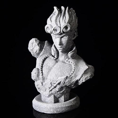 Lzrong JJBA Figure Giorno Giovanna Figur Statue, Bruno Bucciarati Figuren Anime Figuren Modell Büste DIY Lackierbar Handgemachte Selbst Bemalte Harz Figur Skulptur Desktop Decoration Ornamente 13CM von Lzrong