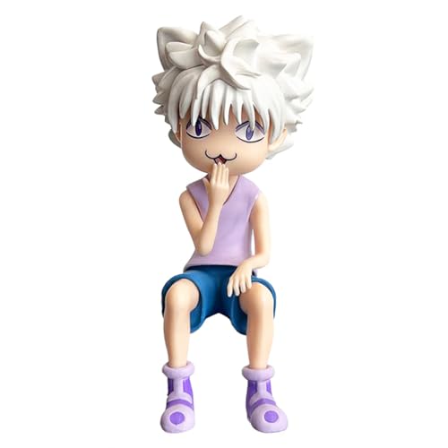 Lzrong Killua Zaoldyeck Figur GON·Freecss Figuren Modell, Anime Figur Nudelstopper Statue Skulpturen Auto Desktop Kuchendekoration Ornamente Collectible Geschenk für Fans 11CM von Lzrong