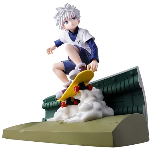 Lzrong Killua zaoldyeck Figur Killua Zaoldyeck Actionfigur Statue, Anime Figur Sport Pose PVC Modell Skulptur mit Basis Desktop Dekoration Ornament Sammlerstück Geburtstage Geschenk 14CM von Lzrong