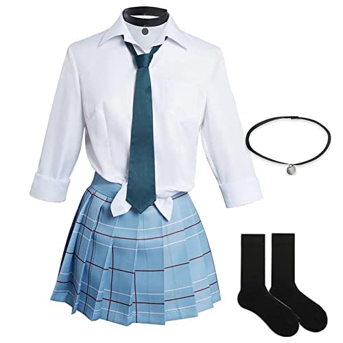 Lzrong My Dress-Up Darling Cosplay Kitagawa Marin Cosplay Kostüm, JK Uniform Hemden Rock Anzug Komplettes Set Halloween Weihnachten Karneval Anime Party Outfits Geschenke für Damen von Lzrong