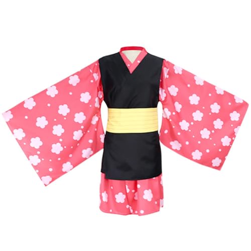 Lzrong Sabito Cosplay Kostüm Makomo Cosplay Outfit, Japanischer Anime Charakter Kimono Robe Komplettes Set Halloween Karneval Party Rollenspiel Verkleidung Outfit Erwachsene Geschenk Fans von Lzrong