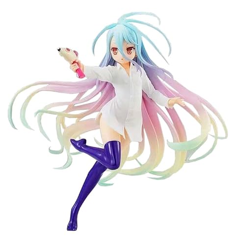 Lzrong Shiro Figur Shiro Actionfigur Statue, Girl Figur Anime Spiel Figuren Modell, PVC Weißes Kleid Spielfiguren Skulptur Desktop Decoration Collection Geschenk 16CM von Lzrong