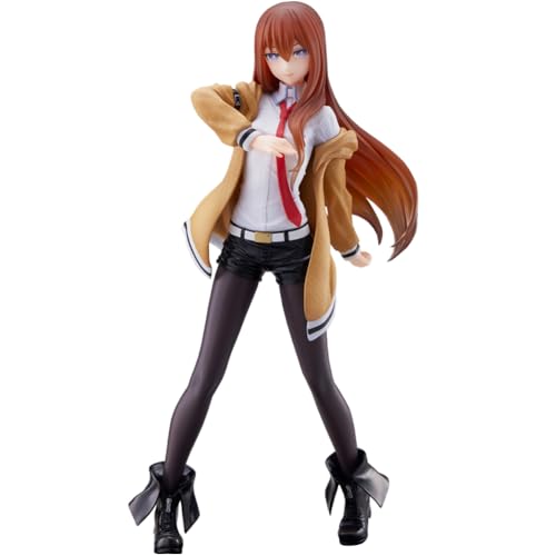 Lzrong Steins Gate Figur Makise Kurisu Figuren Anime Girl Figur Statue, Makise Kurisu Actionfigur Skulptur Modell Heim Decoration Ornament Sammlerstück Geschenk 18CM von Lzrong