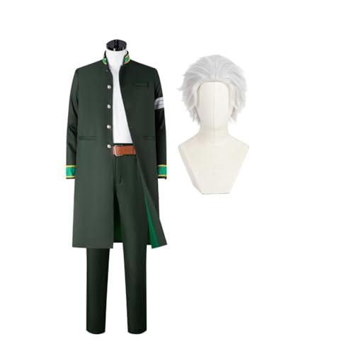 Lzrong Suo Hayato/Umemiya Hajime Cosplay-Kostüm, Tsubakino Tasuku Cosplay Damen-Outfit, Herren-Uniform-Anzug, grüne Jacke, schwarze Hose, Windbreaker-Rock, Anime-Cosplays, Halloween-Kostüm, von Lzrong