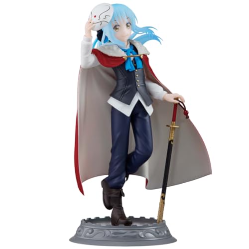 Lzrong That Time I Got Reincarnated as a Slime Figur Statue, 20CM Rimuru Tempest Figuren Anime Figur Modell Rot Umhang Stile Skulptur Sammlerstück Desktop Dekoration Ornamente Gift für Fans von Lzrong