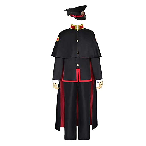 Lzrong Toilet Bound Hanako Kun Cosplay Kostüm Yugi Amane Studentenuniform Komplettes Set mit Hut für Herren Halloween Anime Party Kostüm von Lzrong