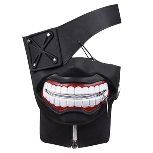 Lzrong Tokyo Ghoul Cosplay Kostüm Kirishima Tōka Kaneki Ken Cosplay Outfits, Schwarzer Kampfanzug Komplettes Set Anime Erwachsene Kostüm Halloween Karneval Party Kostüm Geschenk für Fans von Lzrong