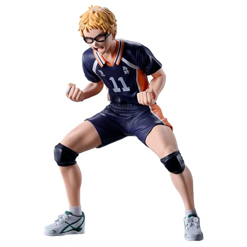 Lzrong Tsukishima Kei Figur Statue, Kozume Kenma Actionfigur Anime Hinata Shoyo Figur Stehposition PVC Desktop Dekorieren Ornamente Sammlung Geschenk 14 cm von Lzrong