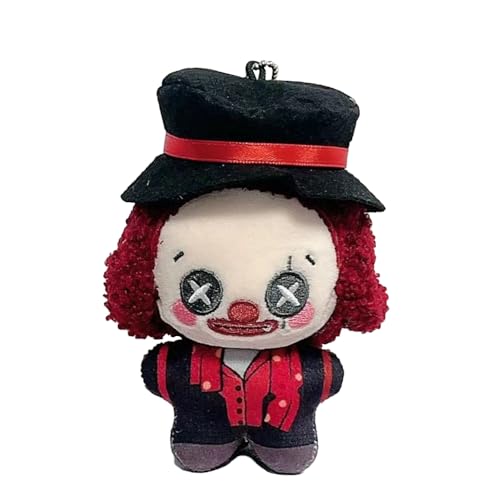 Lzrong Weeping Clown Stuffed Puppe Smiley Face Stuffed Figur Doll Evelyn Mora Schlüsselanhänger Anime Figur Spiel Anhänger Lisa Beck Stoffpuppen Servais Le Roy Pendant Rucksack Decoration 10CM von Lzrong