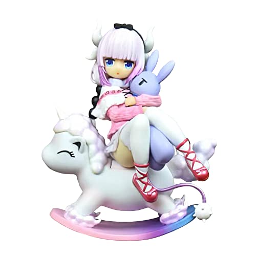 Anime Miss Kobayashi's Dragon Maid Figur Statue, 14cm Kanna Kamu Q Actionfigur Beweglich Wechselbarer Wechselzubehör Niedlich Figure Modell Skulptur Collection Desktop Dekoration Ornaments Fans von Lzrong