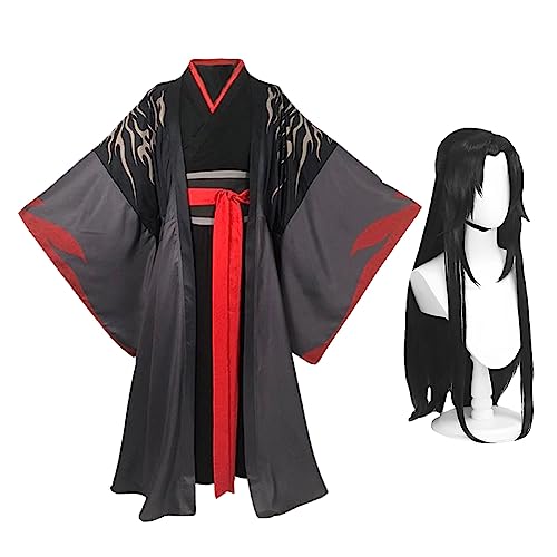 Mo Dao Zu Shi Cosplay Kostüme Wei Wuxian Lan Wangji altes chinesisches Kostüm Halloween Dekoration Rollenspiel Vollkostüm mit Perücke für Teenager Männer von Lzrong