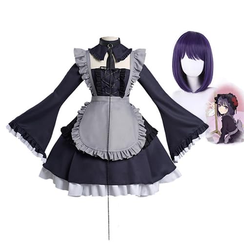 My Dress-Up Darling Cosplay Shizuku Kuroe Cosplay Kostüm, Schwarz Kleider Lolita Maid Outfit Uniform Dienstdamen Röcke Halloween Weihnachten Karneval Anime Party Comic Con Outfits von Lzrong