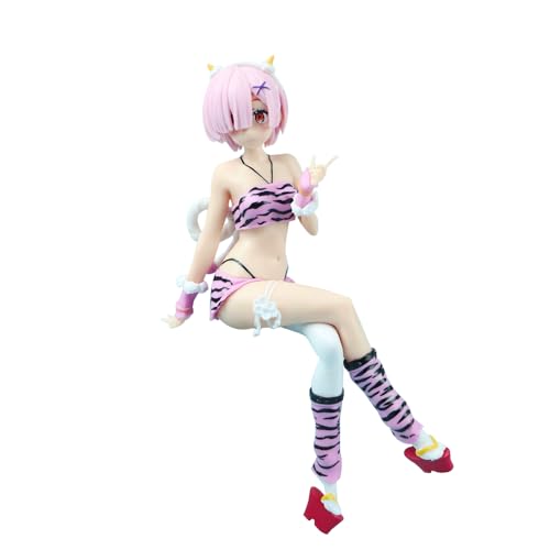 RAM REM Figur Remu Ramu Action Figur Statue, Re:0 Figur Anime Mädchen Figuren Modell Nudelstopper Figur Sitzende Pose Skulptur Desktop Decoration Ornamente Sammlerstück Geschenke 17CM von Lzrong