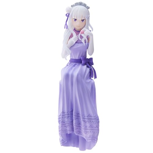 REM Figur Remu Action Figur Echidna Statue, Re:0 Figur Anime Mädchen Figur Emilia Modell Noodle Stopper Figur Sitzendes Skulptur Desktop Decoration Sammlerstück Geburtstag Geschenke 14CM von Lzrong