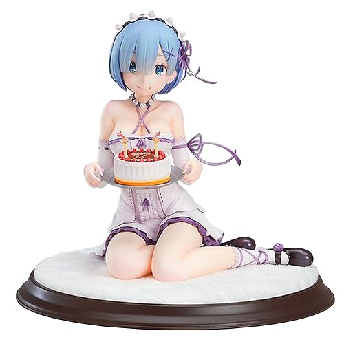 REM Figur Remu Action Figur Emilia Statue, Re:0 Figur Anime Mädchen Figuren Modell Sitzhaltung Skulptur Desktop Decoration Sammlerstück Geschenke 13CM von Lzrong