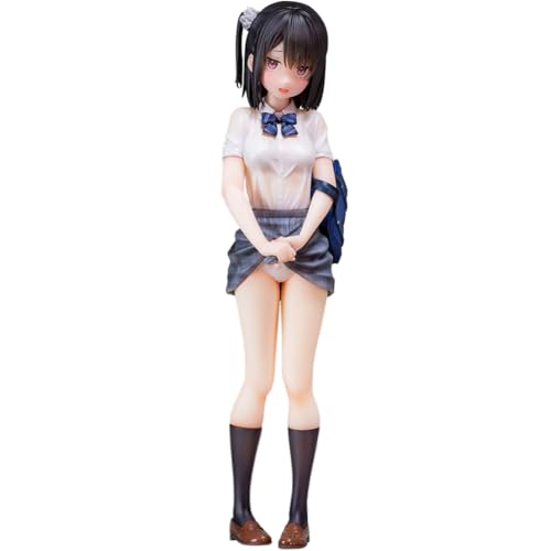 Shizuku-chan Figur Modell, Anime Illustration Figuren Girl JK Schuluniform Stehende Pose Statue Original Painting PVC Skulptur Sammlerstücke Handmade Desktop Decoration Ornament Gifts Fans 19CM von Lzrong