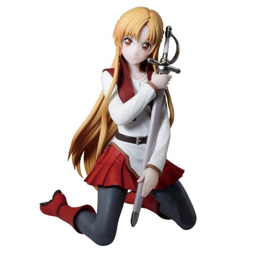 Yuuki Asuna Figur Modell, Yuuki Asuna Action Figur Statue mit Requisiten, 13CM PVC Girl Figur Anime Manga Charaktere Modell Kniestellung Skulptur Dekoration Sammlerstück Geschenke von Lzrong