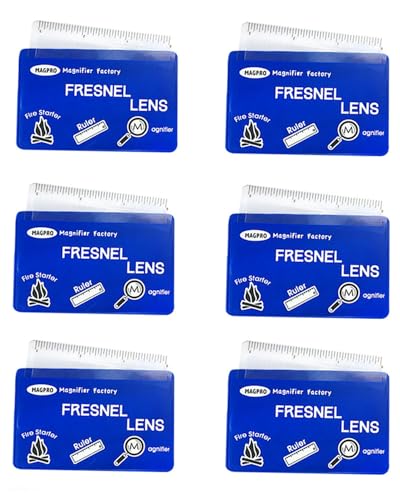 Magpro 6 Stück Kreditkartengröße Lupe Lineal, Fire Starter Lupe, Brieftasche, Lupe zum Lesen von Kleinen Druck, Karte und Buch-Blau |Himmelblau| Magpro 6 Stück Kreditkartengröße Lupe Lineal, Fire Starter Lupe, Brieftasche, Lupe zum Lesen von Kleinen Druck, Karte und Buch-Blau |Himmelblau| von M MAGDEPO