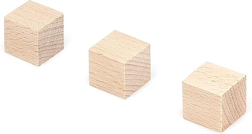 Metrie™ 500 Stück Holzwürfel, Bauklötze aus Buchenholz, 17.5 x 17.5 x 17.5 mm Würfel, Ideal für kreatives Basteln, Nachhaltig, Sicher und Präzise, Teil des Bauklötze Systems von M METRIE