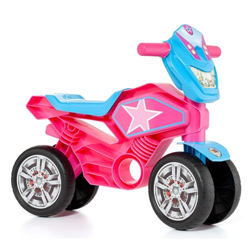 MOLTO Motorrad-Liebfahrer My 1st Molto Cross Rosa Star | Motorrad läuft alle Terrains, sicheres und Robustes Kinderspielzeug, fördert die gesunde Entwicklung von Jungen und Mädchen, 18 bis 36 Monate von M MOLTO