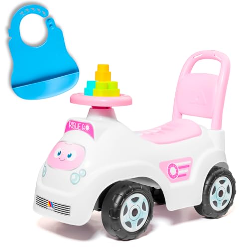 Moltó Riblie Go Lauflernhilfe mit 10 Blöcken + Lätzchen aus Silikon, 2-in-1 Lauflernwagen und Läufer für Babys, sicher, lustig und bunt, von 10 bis 36 Monaten Moltó Riblie Go Lauflernhilfe mit 10 Blöcken + Lätzchen aus Silikon, 2-in-1 Lauflernwagen und Läufer für Babys, sicher, lustig und bunt, von 10 bis 36 Monaten von M MOLTO
