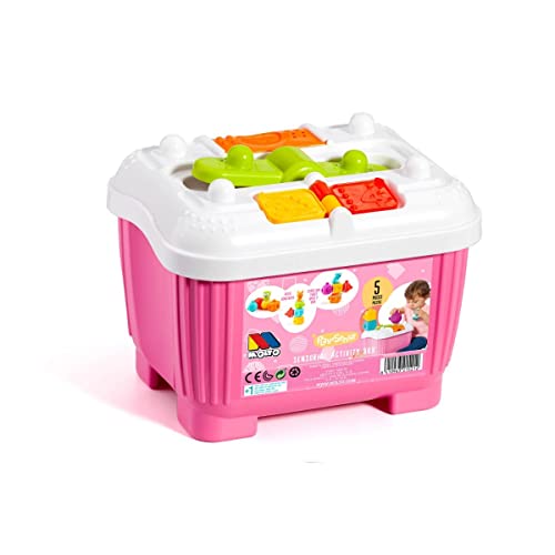 Sensorisches Spielzeug für Babys Play & Sense Molto mit Bällen und sensorischen Multi-Textur-Figuren, die zusammenpassen, frei von BFA. Squishy Figuren (Aktivitätsbox mit 5 Stück - Rosa) von M MOLTO