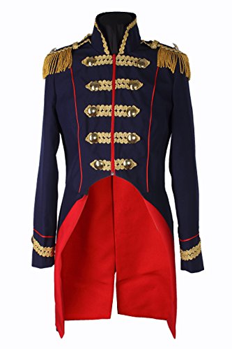 M&G Atelier Damen Soldat Napoleon Jacke Karnevalskostüm Uniform Fasching Gehrock Köln 36-50 Dunkelblau (36) von M&G Atelier