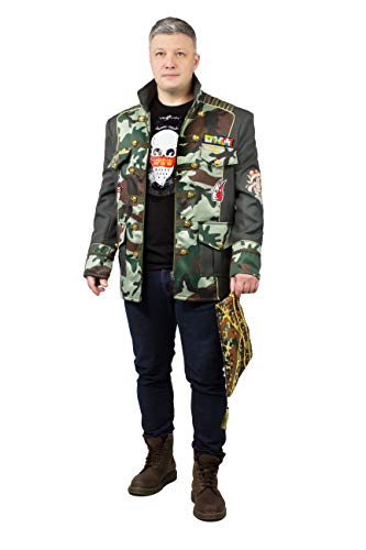 M&G Atelier Karnevalskostüm Herren Militär Army Camouflage Hochwertige Jacke Fasching Aufnäher (48) von M&G Atelier