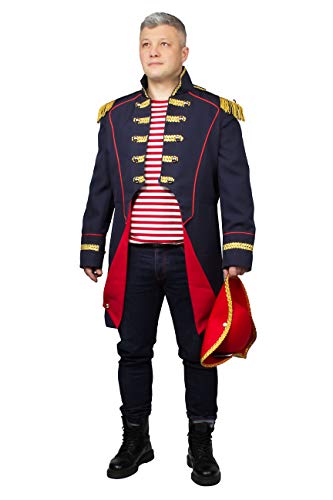 M&G Atelier Soldat Napoleon Jacke Karnevalskostüm Uniform Fasching Theater Party Gehrock TOP (56) von M&G Atelier