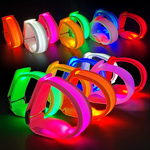 M.best 32 Stück LED Light Up Armbänder Glühen blinkende Armbänder Glühen in der dunklen Partyzubehör für Hochzeit,Raves,Konzert,Camping,Sportereignisse,Party von M.best