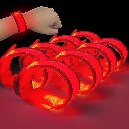 M.best 8pcs LED Light Up Armbänder Glühen blinkende Armbänder Glühen in der dunklen Partyzubehör für Hochzeit, Raves, Konzert, Camping, Sportereignisse, Party von M.best