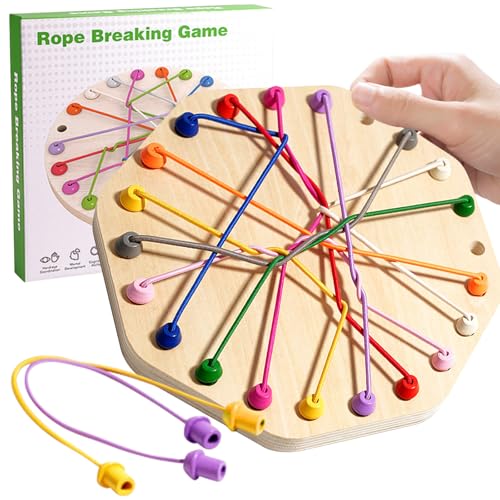 MACULPER Brainy Knots Spiel,Knoten Logik Spiel,Seil Puzzle Spiel Brettspiel,Strategie Brettspiel,Puzzle Knobelspiele für Spielzimmer und Klassenzimmer,Familienspiele 2 bis 4 Spieler Kinder Erwachsene MACULPER Brainy Knots Spiel,Knoten Logik Spiel,Seil Puzzle Spiel Brettspiel,Strategie Brettspiel,Puzzle Knobelspiele für Spielzimmer und Klassenzimmer,Familienspiele 2 bis 4 Spieler Kinder Erwachsene von MACULPER