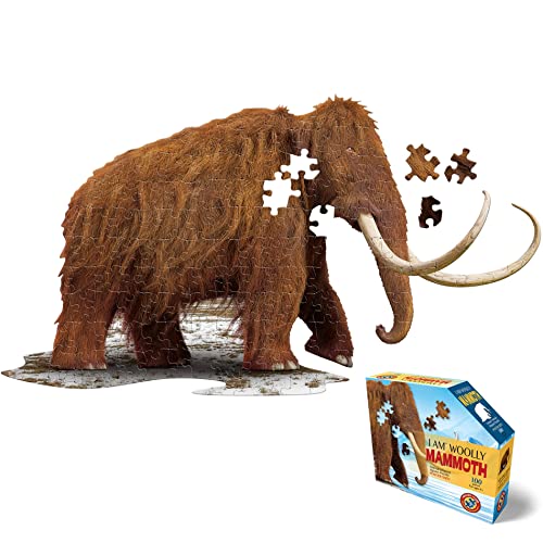 Madd Capp 884017 Tier Shape Puzzle Junior, Konturpuzzle Mammut, 100 Teile, für Erwachsene und Kinder von Madd Capp