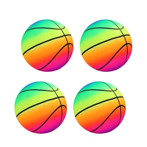 MAGIC SELECT 4X PVC-Spielzeugbälle für Kinder. Aufblasbarer Volleyball mit Regenbogen. Weicher Ball für Kinder. Ball zum Spielen am Strand, Park, Pool, Urlaub. Ø 23 cm. von MAGIC SELECT