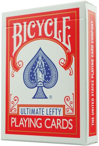 Bicycle Kartenspiel für Linkshänder – Bicycle Ultimate Lefty (+ Tutorial mit 7 Zaubertricks) (Rot) von MAGICAPLANET