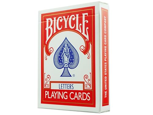 MAGICAPLANET Bicycle Letters Rouge Playing Cards, Spiel mit 56 Karten mit Buchstaben und Symbolen, 17 Gaff-Karten, Tutorial inklusive MAGICAPLANET Bicycle Letters Rouge Playing Cards, Spiel mit 56 Karten mit Buchstaben und Symbolen, 17 Gaff-Karten, Tutorial inklusive von MAGICAPLANET