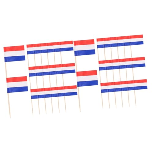 2 Sätze Flagge Zahnstocher Früchte Flaggen Fruchtbar Alles Zum Geburtstag Kuchen Topper Cocktail Flagge Pick Mini Niederlande Flagge Stick Welt Party Obst Picks 100 Stück * 2 MAGICLULU von MAGICLULU