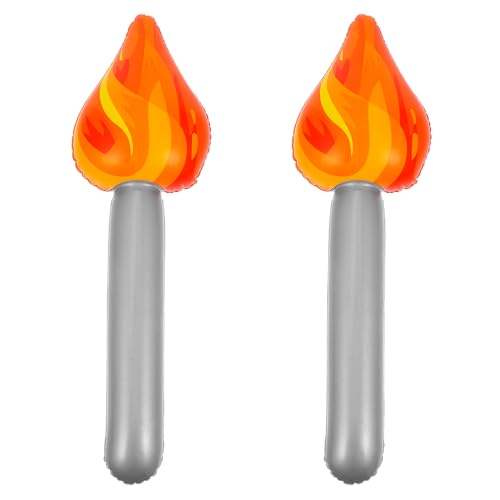 2st Aufblasbare Taschenlampe Flammenlose Schwimmkerzen Fackelspielzeug Für Sporttreffen Fackel Taschenlampe Aufblasbar Feuerzeuge Für Kerzen Spiele Gummi MAGICLULU von MAGICLULU