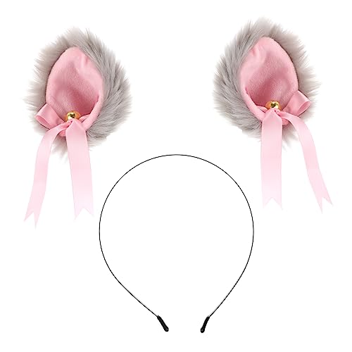 MAGICLULU 1 Paar Haarnadel Stirnband mit Wolfsohren Haarspangen Haarreifen Schleifenhaar halloween haarschmuck haar spangen handgefertigter Haarschmuck Zubehör für Tierohren Plüsch von MAGICLULU