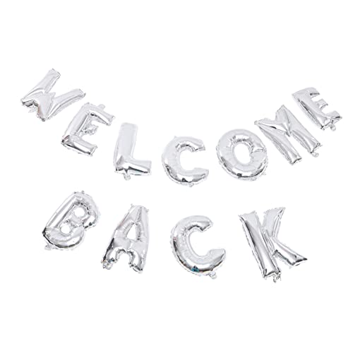 MAGICLULU 1 Satz Alphabet-luftballons Willkommen Zurück Folienballons Dekorationen Wohnkultur Welcome Back Banner Helium Ballons Luftballons Ornament Zubehör Büro Buchstabe Aluminiumfolie von MAGICLULU