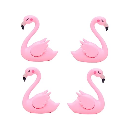 MAGICLULU 1 Satz Auto-flamingo- Tortendeko Einschulung Auto-ornament Kuchen Flamingo Kuchen-flamingo-ornament 4 Stück von MAGICLULU