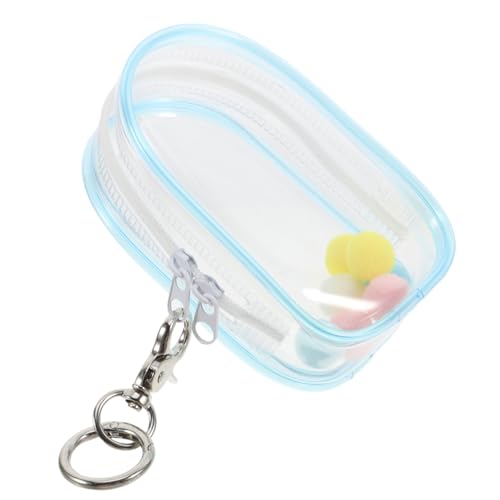 MAGICLULU 1 Satz Babytasche Handliche Vitrine Kapselanzeige Behälter -Sammelkoffer Taschen Puppe Schlüsselanhänger mit Figurenetui Runde transparente Figuren-Präsentationstasche PVC von MAGICLULU