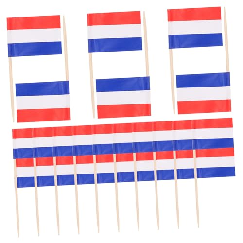 MAGICLULU 1 Satz Flagge Zahnstocher Welt England Flagge Kuchendeckel Britische Party Girlande Zielflagge Kuchen Leveler Euro Niederlande Party Früchte Pick Cupcake Regenbogen 100 Stück von MAGICLULU