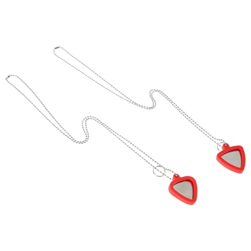 MAGICLULU 1 Satz Gitarren-Pick-Halskette Ring Bass Lanyard Strahlungsadapter Gitarrenpicks Halter Gitarrenplektren aus Silikon Plektrumhalter für Gitarren Bassgitarren-Picks Metall rot von MAGICLULU