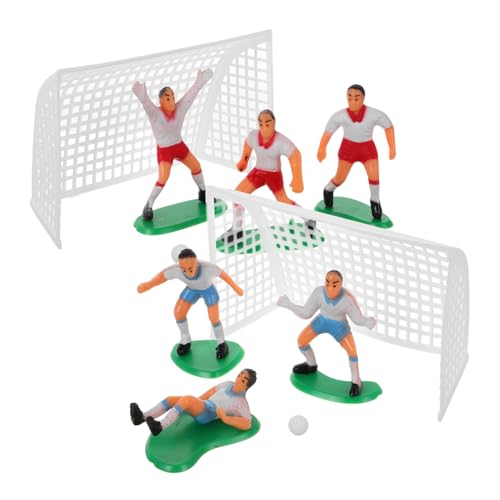 MAGICLULU 1 Set Fußball Kuchendekoration Geburtstagskuchendekoration Mini Fußballspieler Kuchenaufsatz Fußball Aufsatz Fußball Themenaufsatz Fußball Dekoration Miniatur von MAGICLULU